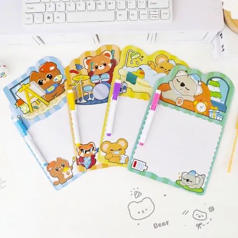 Pizarra Mágica Borrable de Doble Cara para Niños Tablero de Dibujo Portátil de Papel con Lápiz y Cordón para Escuela Hogar Regalo Infantil