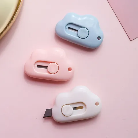 Kawaii Hasenform Mini Cuttermesser Kreative Wolke Tragbare Papierschneider Edelstahl Unboxing Werkzeug Für Büro Schule