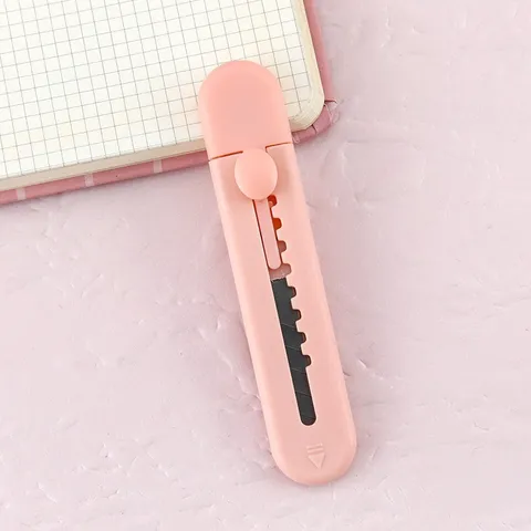 Mini Cutter Portatile Carino Colore Caramella Box Cutter Coltello Disimballaggio Cancelleria Studentesca Taglierina per Carta