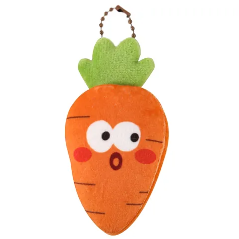 Lindo Llavero de Peluche de Frutas y Verduras de Dibujos Animados Colgante de Muñeca de Comida Suave Adorno de Bolso para Mochila Llaves Regalo