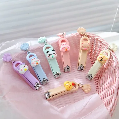 Tagliaunghie a Cartone Animato Zampa di Gatto Portatile Design Animale in Acciaio Inossidabile per Bambini Studenti Strumenti per Manicure Regalo Carino