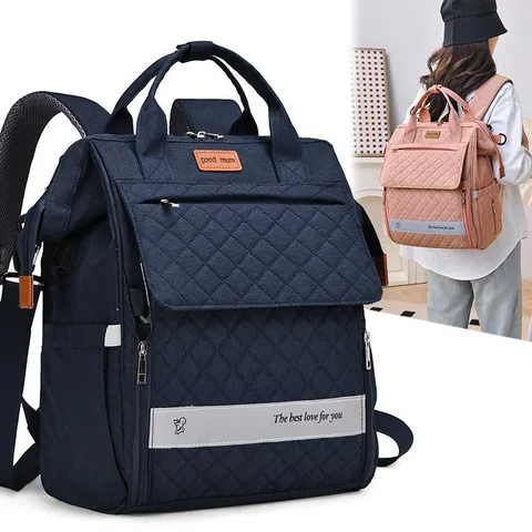 Large Capacity Diaper Bag Multifunctional Waterproof Travel Backpack Quilted Oxford Mommy Baby Maternity Backpack