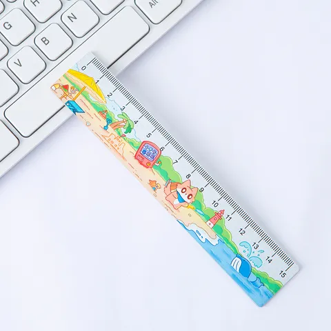 Règle Plate en Plastique Animaux de Dessin Animé Échelle en Relief Outil de Dessin pour Étudiants Bureau Enfants Cadeau