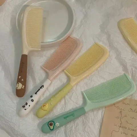 Peine para Cabello Lindo de Animales Frutas para Niños Mujeres Cepillo Desenredante de Plástico Resina para Estudiantes Peluquería Diario