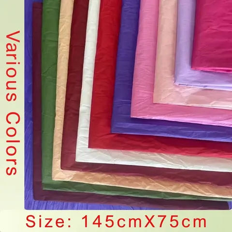 Solid Color Hand Rubbed Paper Gift Wrapping Paper For Flower Bouquet Wedding Party Background Decoration DIY Material Washi Paper