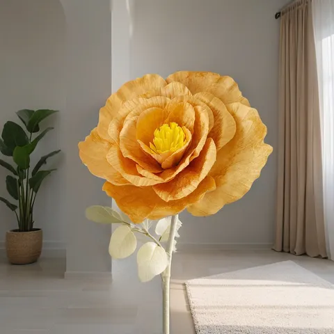 Große Künstliche Papier Samt Pfingstrose Blume Riesen Gefälschte Rose Kopf Für Hochzeit Dekoration Schaufenster Fotografie Requisiten Hintergrund