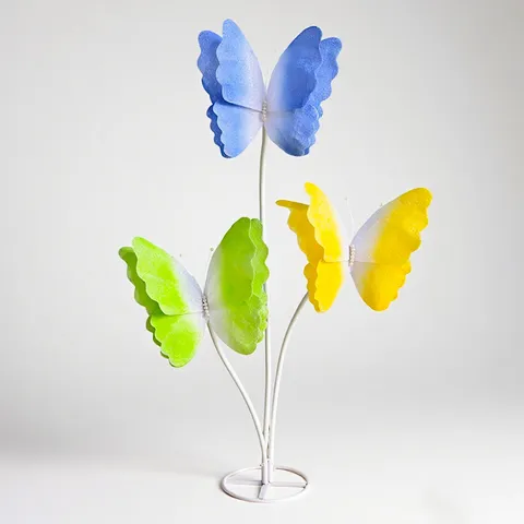 Gradient Felt Butterfly Decor Prop Outdoor Wedding Mall Arrangement Photography Dopamine Color Hanging Ornament