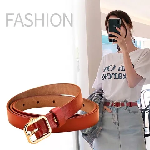 Women Cowhide Leather Belt Fashion Casual Genuine Leather Waistband With Alloy Pin Buckle Ladies Belt For Jeans Dresses