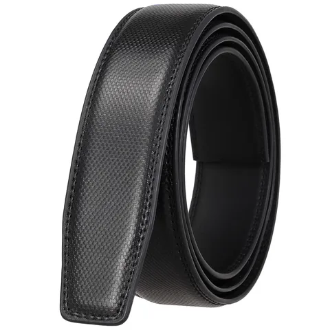 Herren Automatik Ratsche Leder Gürtelriemen Ohne Schnalle Geprägt Ersatz Hüftband Für Business Casual Alltag Jeans Zubehör