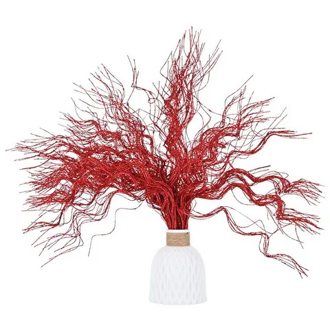 Rami Decorativi a Spirale Baffi di Drago Glitterati di Natale Ornamenti Scintillanti in Plastica per Festa di Natale Casa