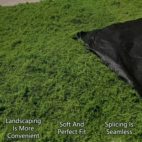 Artificial Moss Turf Simulation Green Plant Micro Landscape Decoration Flocked Polyester Moss Grass Rug For Home Outdoor Background Decor