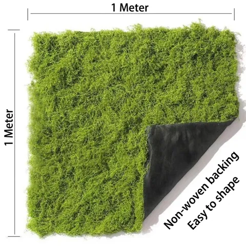 Artificial Moss Turf Simulation Green Plant Micro Landscape Decoration Flocked Polyester Moss Grass Rug For Home Outdoor Background Decor