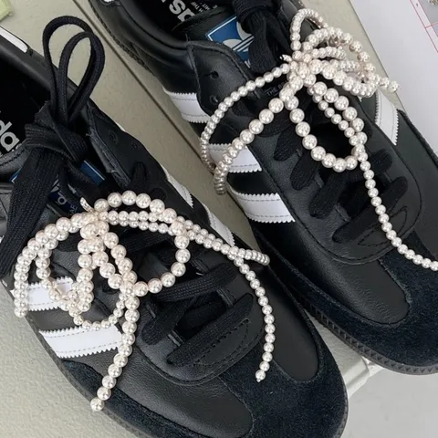 Korean Style Artificial Pearl Bow Shoe Charms Accessories Minimalist Elegant DIY Pearl Shoe Flowers For Sneakers Sneakers Decoration For Women