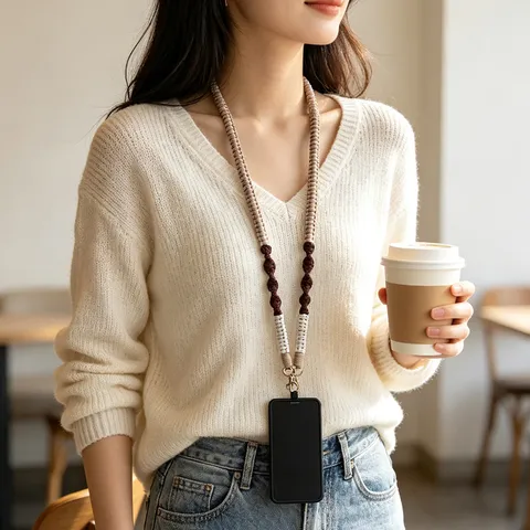 Handmade Braided Cotton Phone Lanyard Wrist Strap With Zinc Alloy Dual Buckle Anti-lost Colorful Hand Rope For Men Women