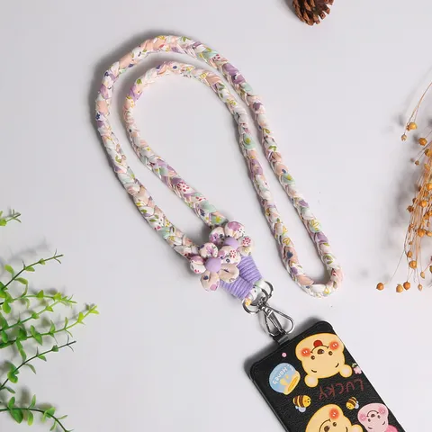 Bohemian Woven Floral Phone Lanyard Pastoral Style Daisy Crossbody Neck Camera Bag Strap Summer Accessory For Women