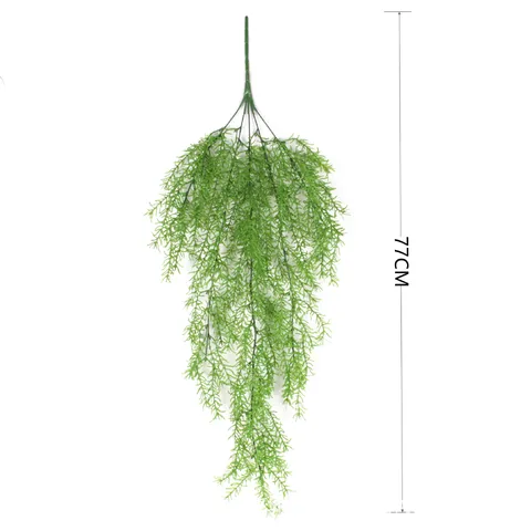 Τεχνητό Snapdragon Pine Needle Hanging Rattan Plastic Fake Plant Greenery For Home Wall Background Decor