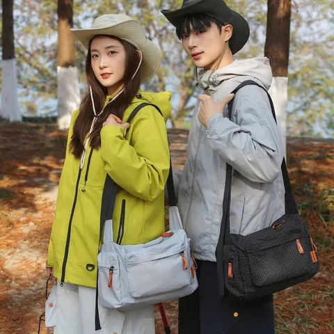 Große Kapazität Nylon Gitter Umhängetasche Für Damen Herren Leichte Lässige Outdoor Crossbody Bag Multi Pocket Schulter Reisetasche