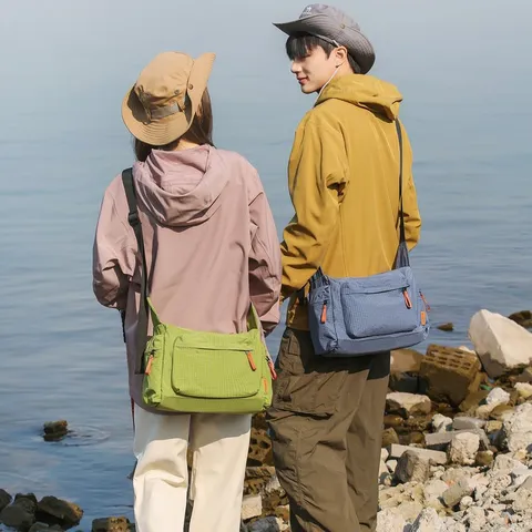 Große Kapazität Nylon Gitter Umhängetasche Für Damen Herren Leichte Lässige Outdoor Crossbody Bag Multi Pocket Schulter Reisetasche