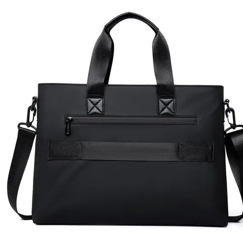 Men Business Briefcase Large Capacity Oxford Cloth Laptop Bag Minimalist Casual Shoulder Messenger Bag For Daily Commute