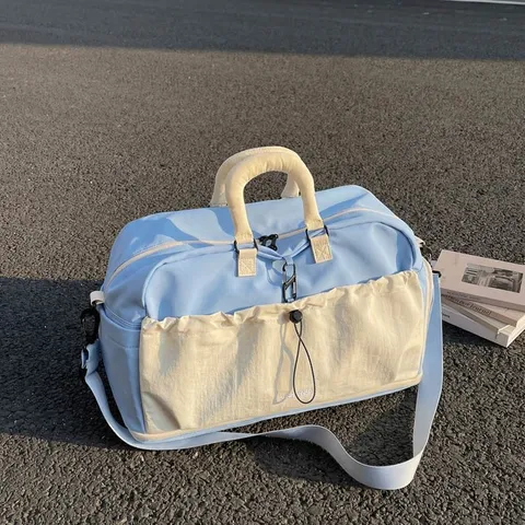 Grand Sac De Voyage Duffel Léger Extensible Sac De Bagage Séparation Sec Humide Sac À Main De Sport Pour Femmes