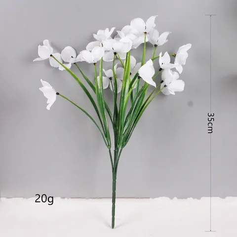 5-Head Artificial Hydrangea Spring Grass Violet Flower For Wedding Hotel Outdoor Decoration Realistic Plastic Fake Flower Home Decor