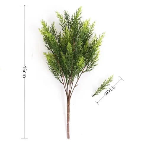 Artificial Pine Needles Fake Pine Branches For Christmas Decor Wedding Arrangement Home Garden Plastic Greenery Craft Flowers