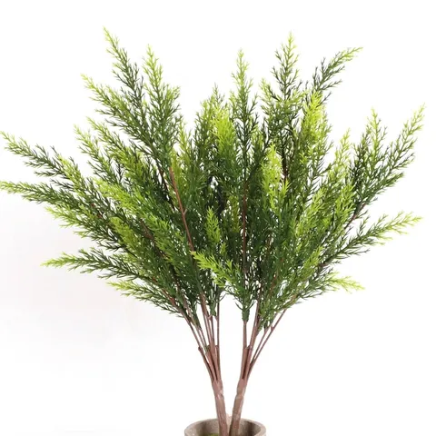 Artificial Pine Needles Fake Pine Branches For Christmas Decor Wedding Arrangement Home Garden Plastic Greenery Craft Flowers