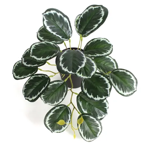 Artificial Monstera Watermelon Leaf Plant Branch For Home Decor Glue Coated Texture Faux Greenery Plastic Leaf Decor Without Pot