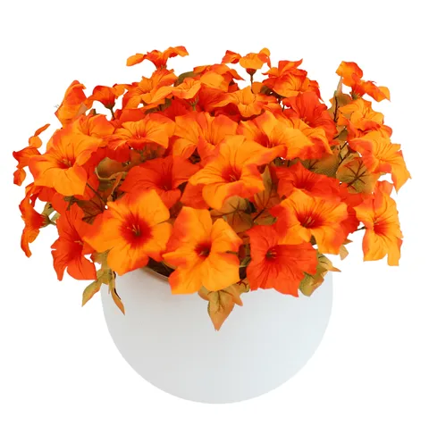 Artificial Morning Glory Flowers 7 Forks Silk Flowers Autumn Faux Morning Glory Bouquet For Home Outdoor Garden Decor