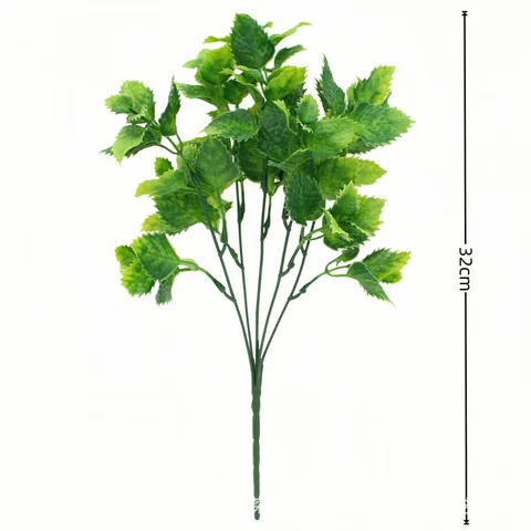 Artificial Green Plant PE Plastic Flower Strawberry Leaf Bouquet For Home Decor Natural Pastoral Style Floral Arrangement