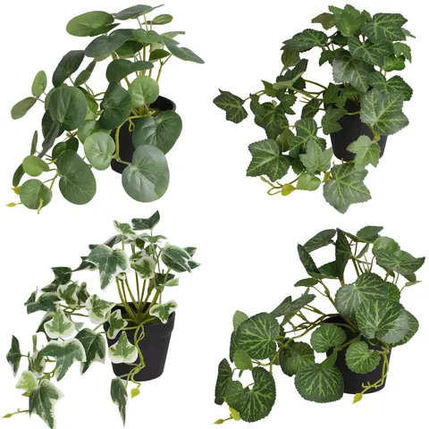 Artificial Potted Plants Faux Eucalyptus Greenery For Indoor Outdoor Home Office Desk Decoration Modern Simple Plastic Small Potted Plants