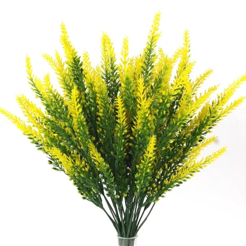 Artificial Lavender Bouquet Plastic Simulation Plant For Home Wedding Garden Decoration Pastoral Fake Floral Greenery