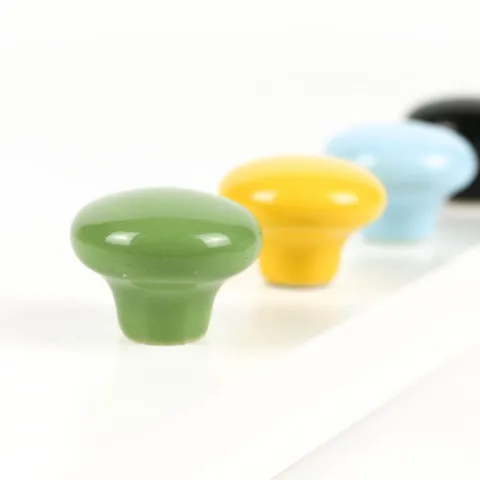 Modern Minimalistisch Keramiek Kastgrepen Enkel Gat Ronde Ladeknoppen Kleurrijke Decoratieve Meubelgrepen Voor Kledingkast