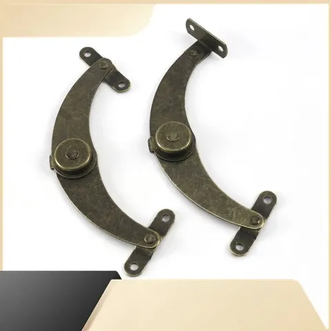 Asta di Supporto in Metallo Bronzo Antico Cerniera Regolabile per Coperchio Scatola di Legno Cassapanca Armadio Mobili Ferramenta