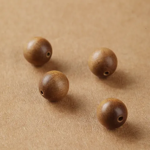 Natural Old Sandalwood Agarwood Round Loose Beads For Jewelry Making Hand Polished Wood Spherical Beads For DIY Buddhist Prayer Bracelet Necklace Accessories