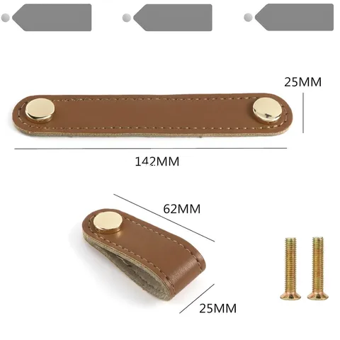 Möbelgriff aus Leder im nordischen Stil Zinklegierung Schrankgriffe Moderne Schubladenknöpfe für Schrank Garderobe Haus Hardware