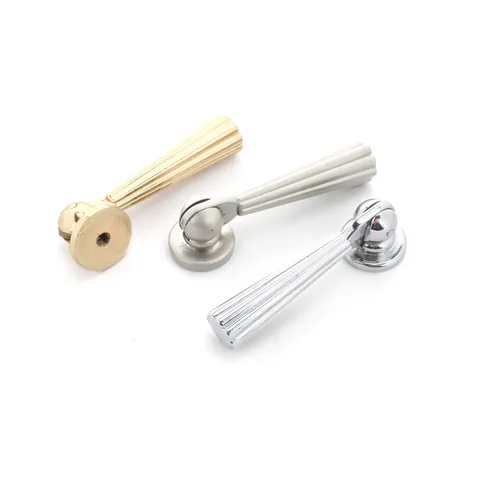 Zinc Alloy Modern Luxury Pendant Cabinet Handle Single Hole Drawer Wardrobe Dresser Door Pull Ribbed Furniture Hardware