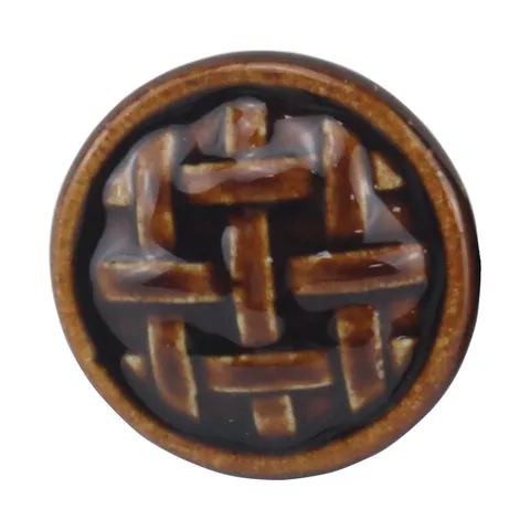 Retro Keramik Gewebe Textur Einloch Runde Schrankknopf Bronze Blau Grün Weiß Pink Möbel Schublade Zug Hardware