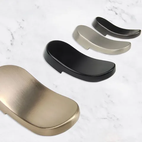 Tirador de Mueble Moderno Minimalista de Aleación de Zinc para Armario Cajón Guardarropa Hardware Tirador en Arco de un Solo Agujero