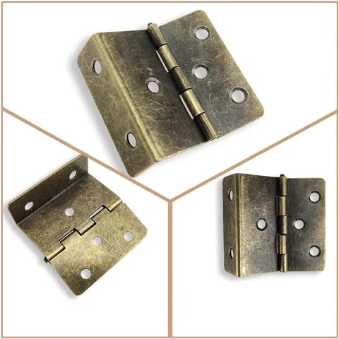 90 Grad Klappscharnier Vintage Bronze Eisen Schranktürverbinder Möbel Hardware Zubehör Einfache Installation