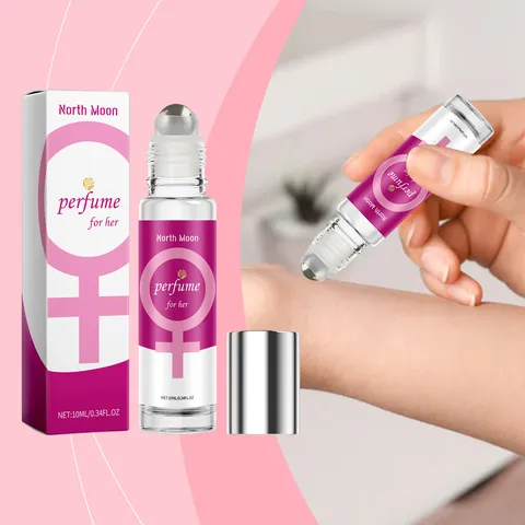 Fragranza Roll-On da Donna North Moon Portatile Lunga Durata Fresco Elegante Rosa Profumo Viaggio Tasca