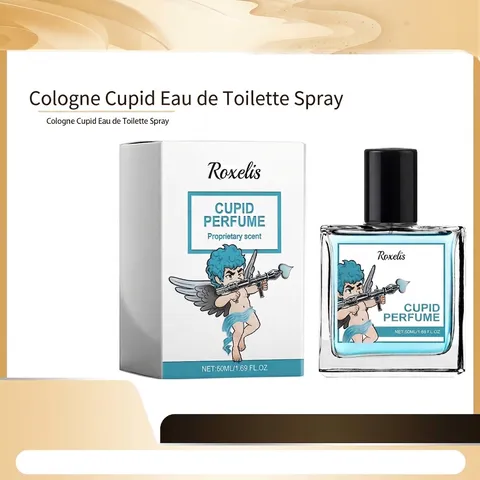 Perfume En Aerosol Colonia Fresco De Larga Duración Con Caja Dibujo Animado Cupido Ángel Azul Claro Extractos Plantas Bruma Fragancia Para Parejas Citas Unisex