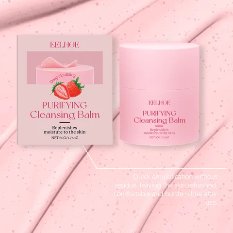 Balsamo Detergente alla Fragola Pulizia Profonda Idratante Nutriente Struccante Viso Cura Delicata Detergente Viso