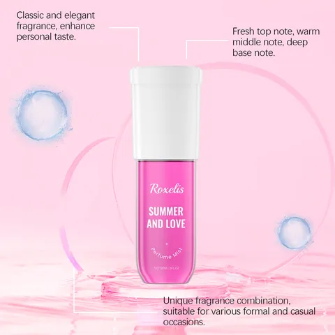 Roxelis 90ml Σπρέι Αρώματος Σειρά Άρωμα Μεγάλης Διάρκειας Ανθικό Φρουτώδες Σπρέι Σώματος για Γυναίκες Άρωμα Summer Love
