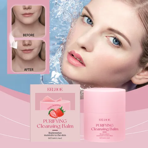 Balsamo Detergente alla Fragola Pulizia Profonda Idratante Nutriente Struccante Viso Cura Delicata Detergente Viso