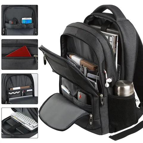 Large Capacity Business Laptop Backpack For Men Waterproof Travel Backpack With USB Charging Port 18 20 Inch Computer Bag