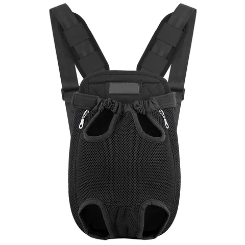 Pet Carrier Backpack Four Legs Out Adjustable Breathable Mesh Dog Front Carrier Hands-Free Bag For Small Dogs Cats Outing