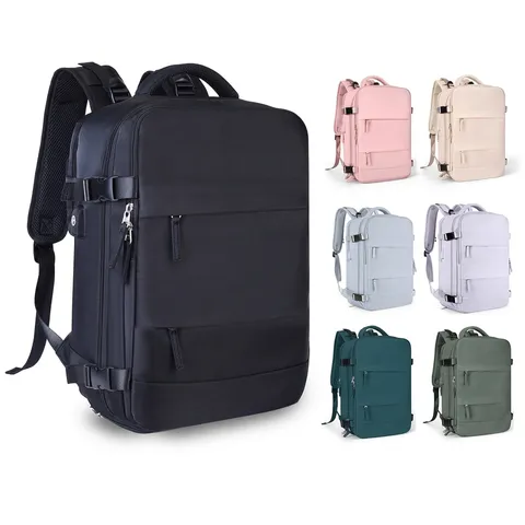 Reiserucksack Mit Großer Kapazität Für Damen Herren Wasserdichter Multifunktionaler Laptop-Rucksack Mit USB-Ladeanschluss Schuhfach Nassfach Handgepäck-Rucksack Schultasche