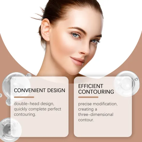 Double Ended Facial Highlight And Contour Stick Creamy Makeup Highlighter And Bronzer Portable Face Contouring Pen