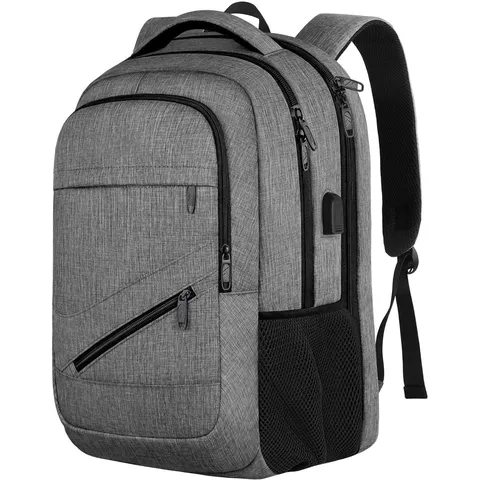 Business Laptop Rucksack Mit Großer Kapazität Und USB-Ladeanschluss Wasserdicht Segeltuch Reiserucksack Für 15,6 Zoll Computer Unisex